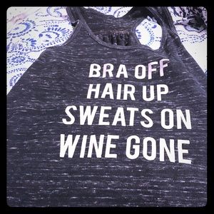 Funny work out quote tank😂